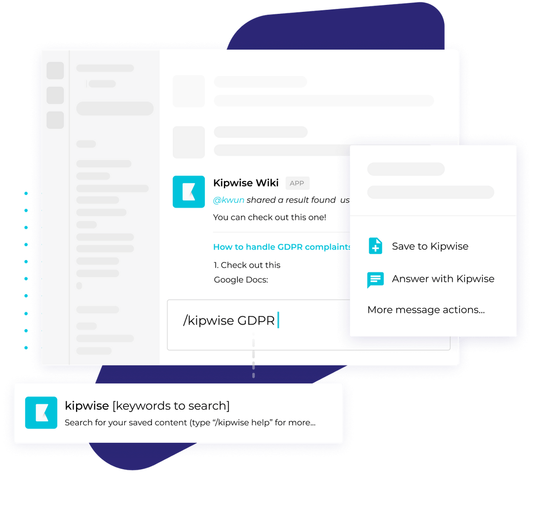 Saving a Slack conversation into a knowledge base with a message action