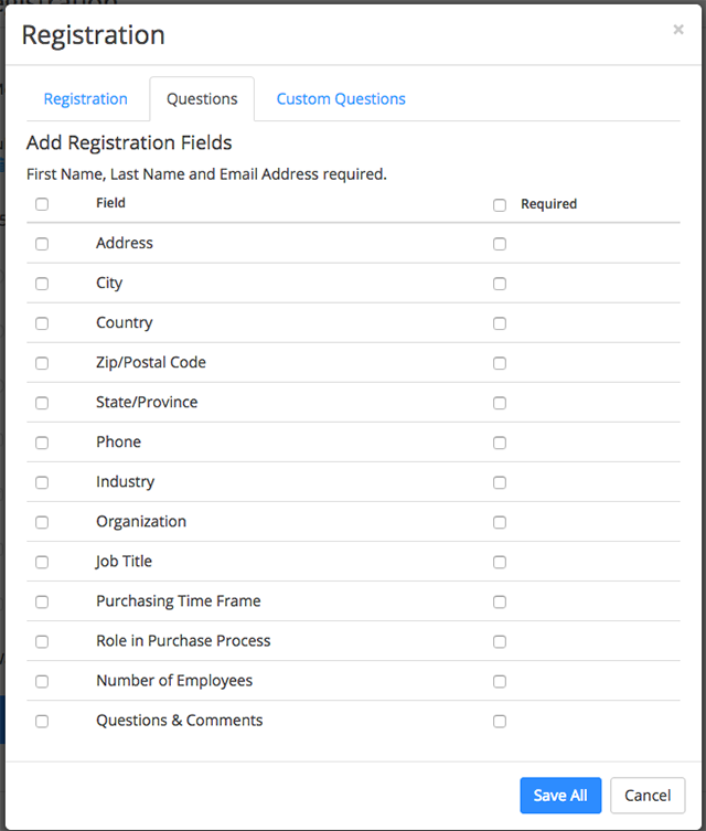Zoom registration-questions