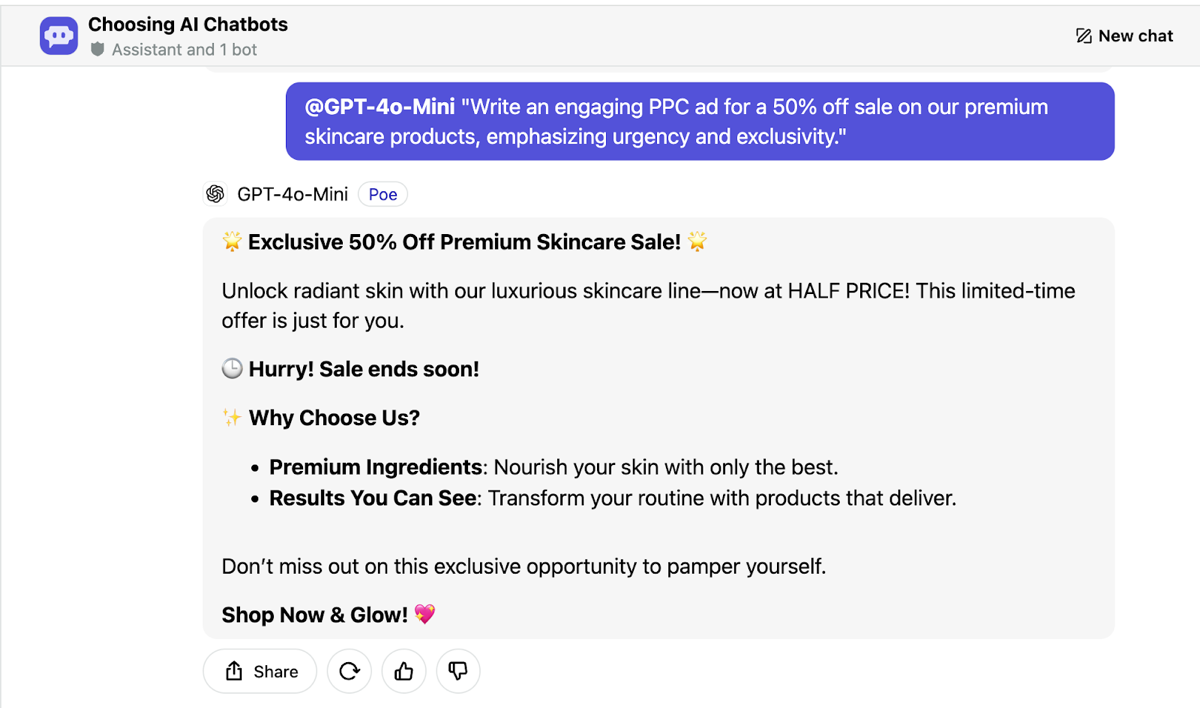 Sample AI Prompts for PPC Ad Copy 