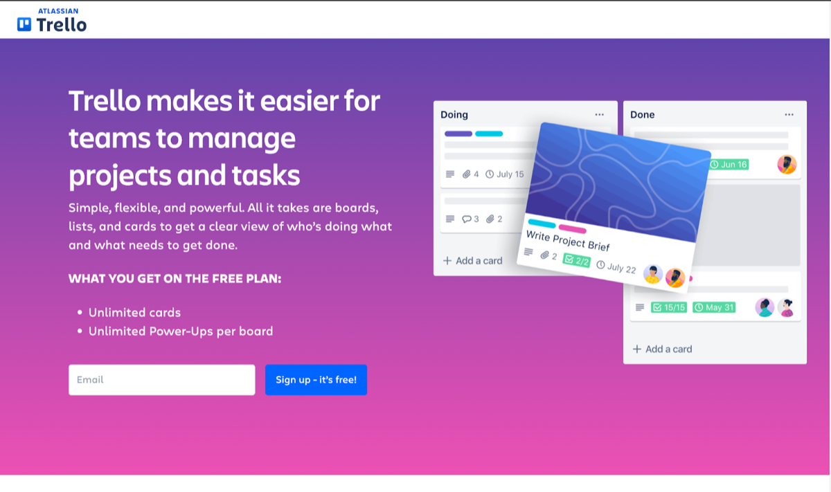 Best AI Tools for Startups - For Task Management - Trello