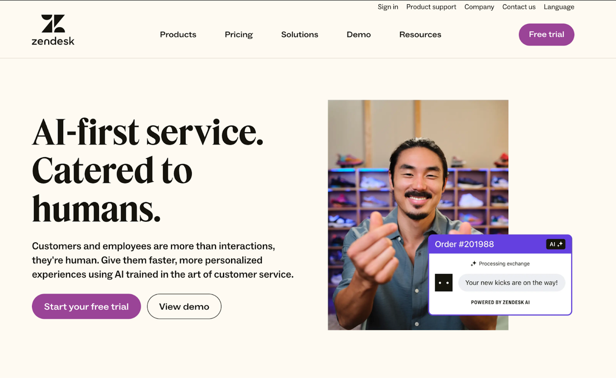 Best AI Tools for Startups - Customer Sucess & Support - Zendesk