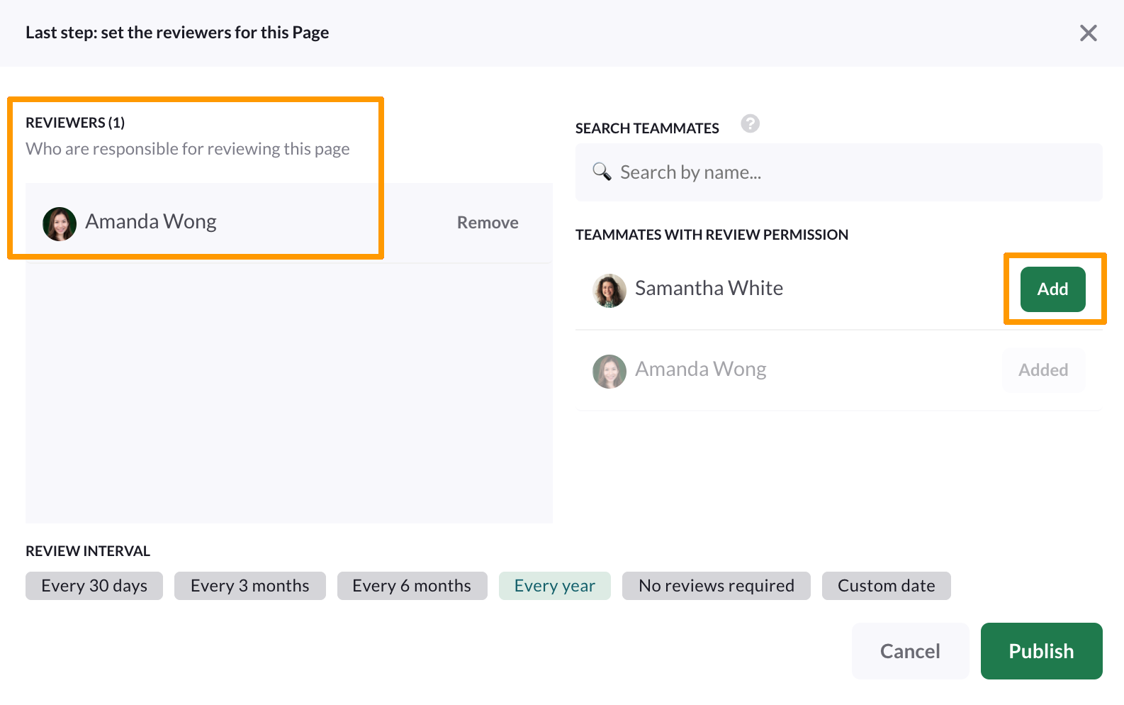 Select reviewer