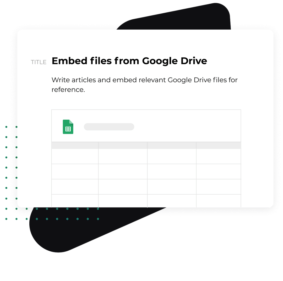 A Kipwise page with a spreadsheet embedded from Google Drive